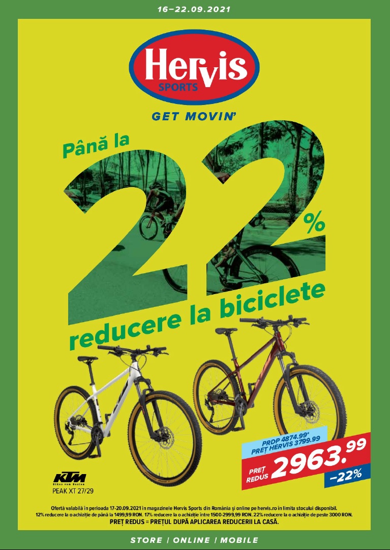 today iron hot Catalog Hervis Reduceri la Biciclete 17-20 Septembrie 2021 - Catalog AZ