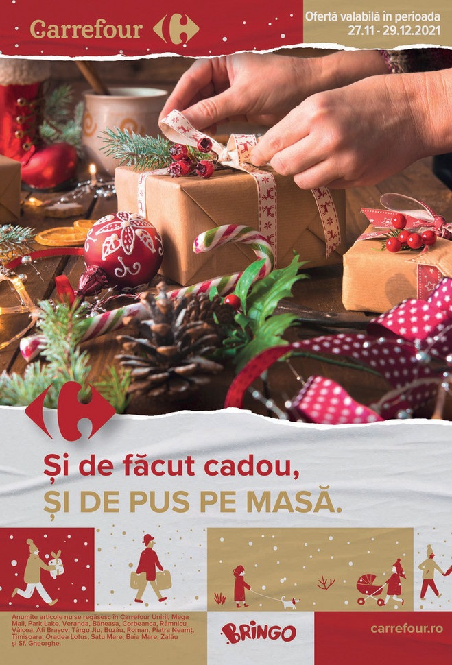 catch a cold Characteristic shy Catalog Carrefour Cadouri & de pus pe Masa de Craciun Decembrie 2021