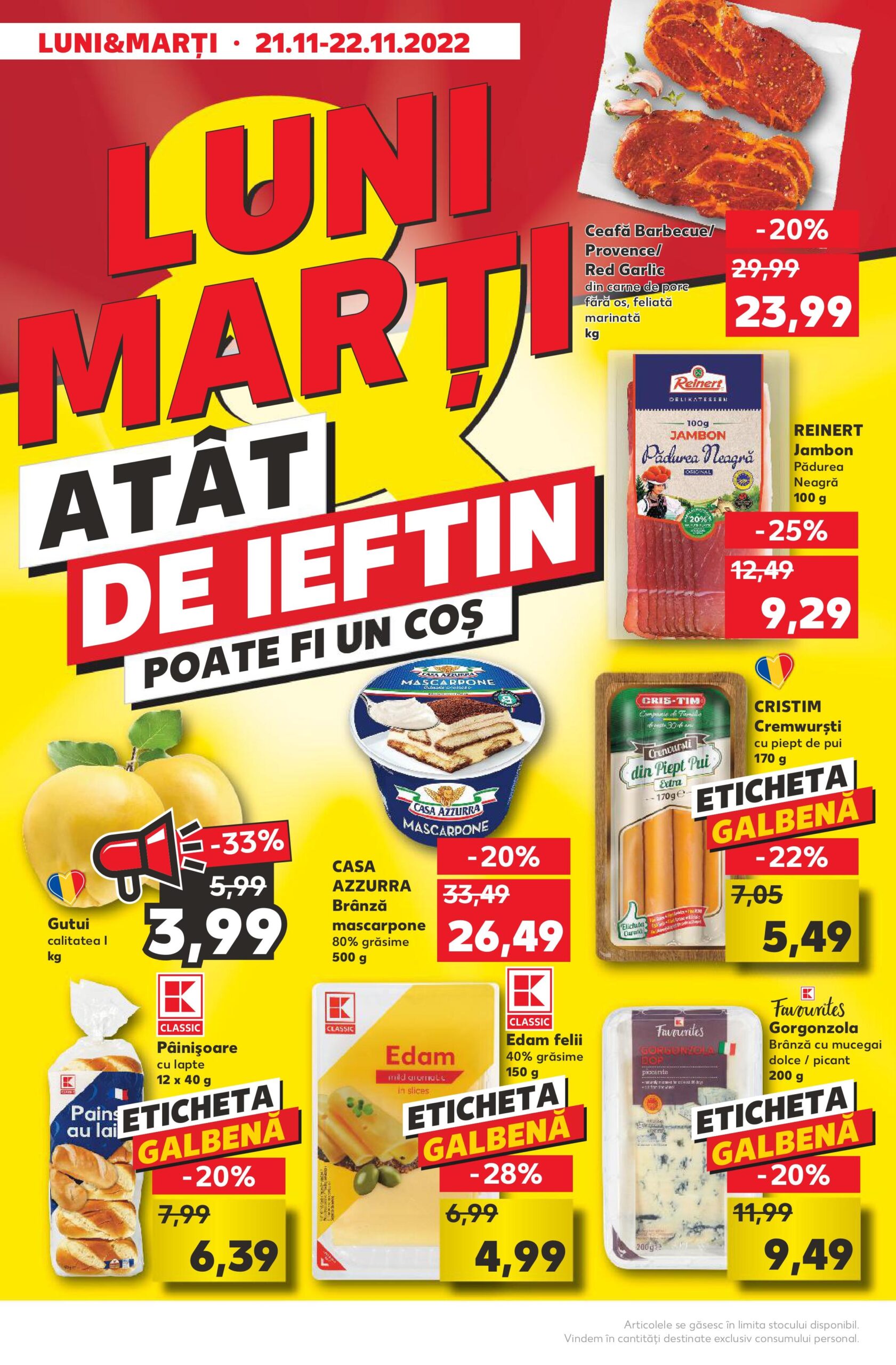 Oferte Kaufland Luni si Marti 2122 Noiembrie 2022 Catalog AZ